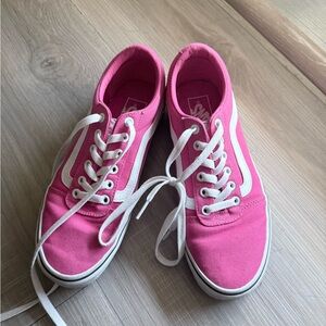 Vans Women's Bright Pink Canvas Sneakers